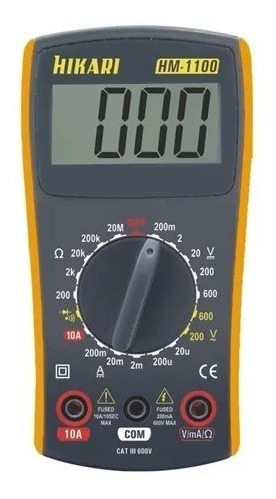 Imagem 2 de 2 de Multimetro Digital Hikari Hm-1100 Ac/dc Resistencia Beep Nfe
