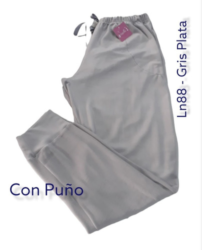 Pantalón Pijama Babucha De Plush Liso Ln88