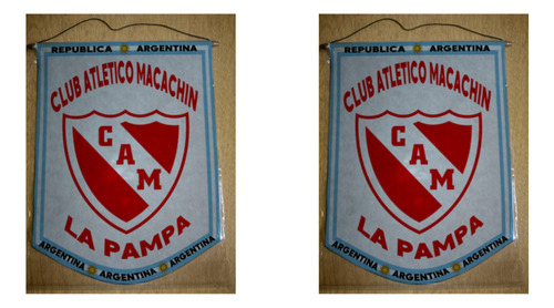 Banderin Mediano 27cm Atletico Macachin La Pampa