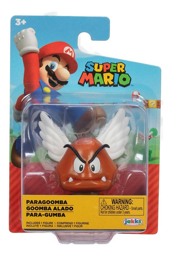 Boneco Articulado Goomba Alado De 6cm - Super Mario