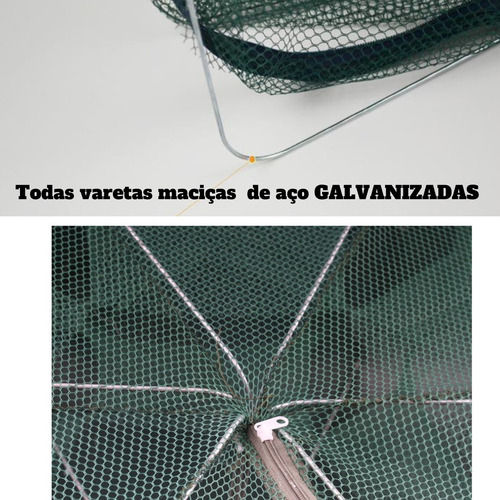 Armadilha Pega Peixe 8 Entra Galvaniza + Brinde