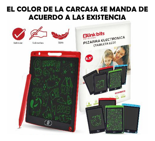 Tableta Pizarra Magica Dibujo Lapiz Borrado 8 PuLG 25 Pzas