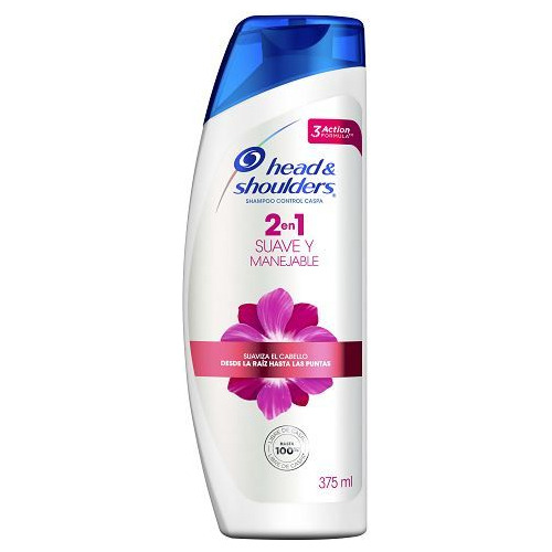 Shampoo Head & Shoulders 2 En 1 Suave Y Manejable X 400 Ml