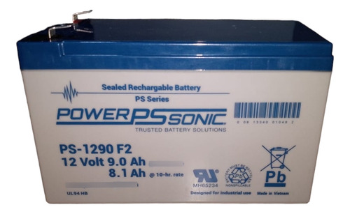 Bateria Power Sonic 12 Voltios 9 Amperios 