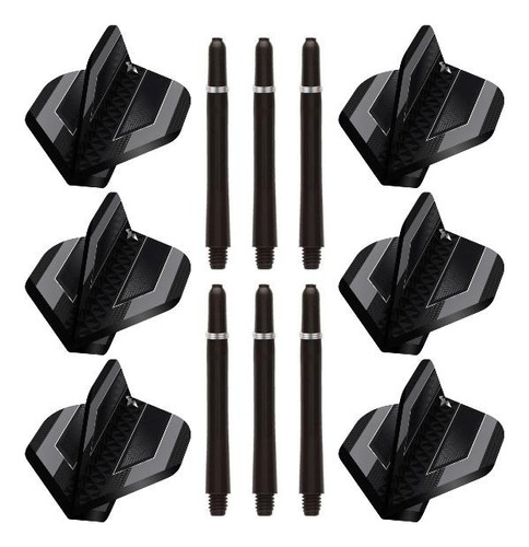 6x Flights Mission Std + 6x Shafts Nylon Dardo Pro - Escolha