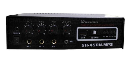 Imagen 2 de 4 de Amplificador Perifoneo Publidifusion Usb Sd 2mic Aux