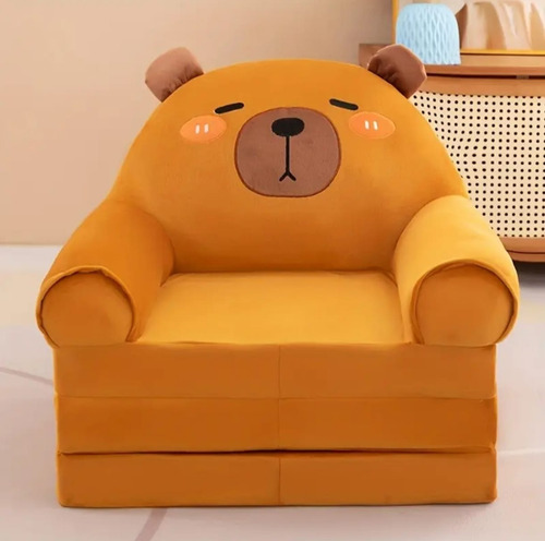 Sillon Para Niños 2 En 1 Capybara Carpinchos Capibara Café
