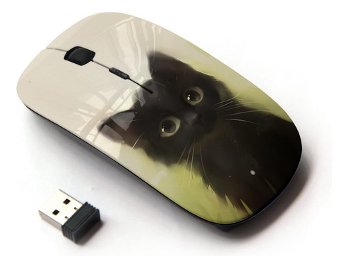 Kawaiimouse Optico 2.4 G Inalambrico Lindo Pintura Gato