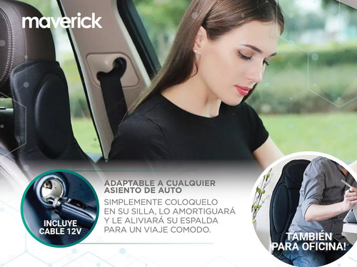 Imagen 4 de 10 de Asiento Masajeador Calor Espalda Muslos Maverick