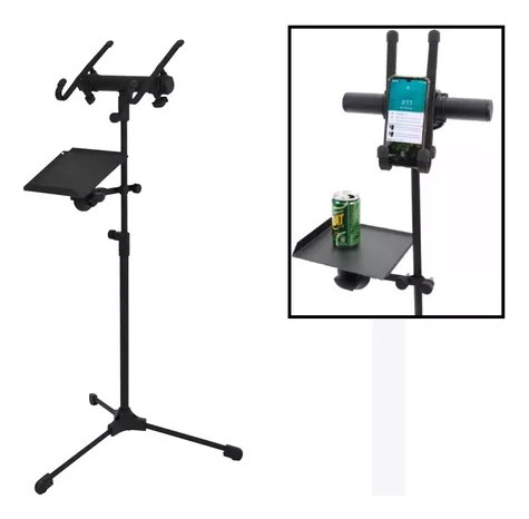 Suporte Tripé Emborrachado Ask Tablet Notebook Com Bandeja
