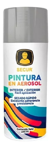 Pintura Aerosol Spray Gris Claro 400ml Secur Ft