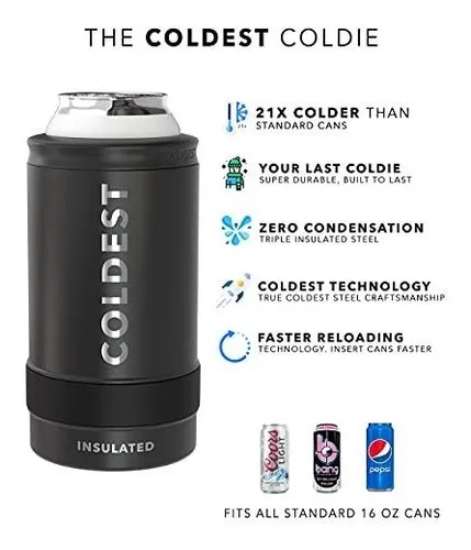 Enfriador De Latas Coldest Tall Boy, Cerveza, Refresco Y Beb