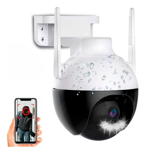 Camara Impermeable De Seguridad Wifi Monitoreo En Vivo 