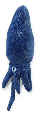 Peluche Calamar Calamari Azul 34 Cm Color Azul Oscuro