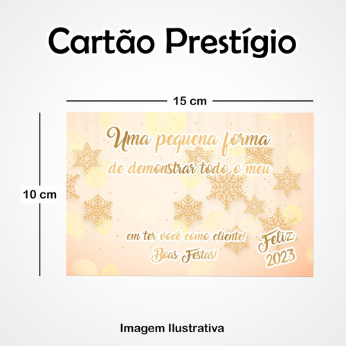 Cartão De Natal Prestigio Para Clientes Colaboradores 100und