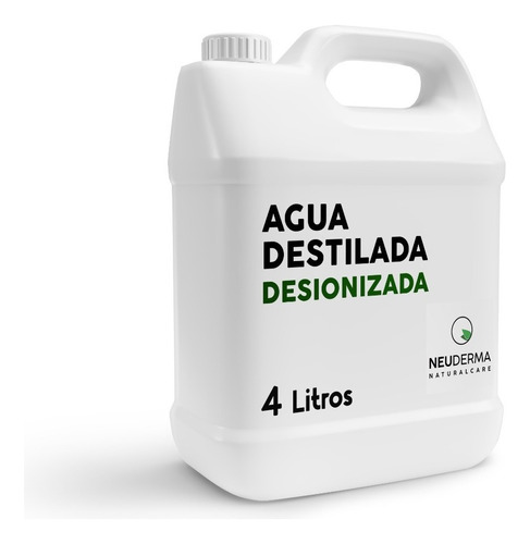 Agua Destilada Desionizada 4 Litros Para Uso Cosmético Y Más