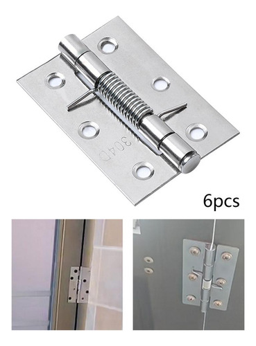 6 Piezas De Bisagras De Puerta Con Resorte De 3 Pulgadas