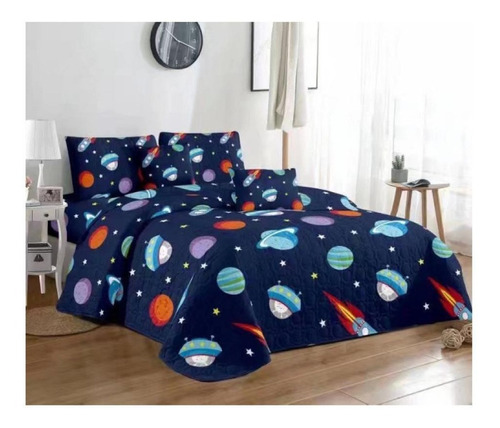 Cobertor Quilt Verano Cubrecama Infantil De 1.5 Plaza Al10