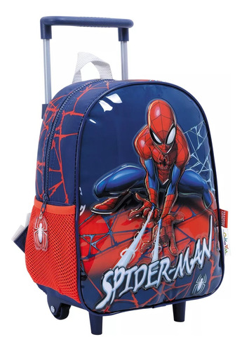 Spiderman Mochila Con Carro Jardin 12 PuLG Comic Marvel