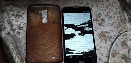 LG K10 Com Tela Quebrada
