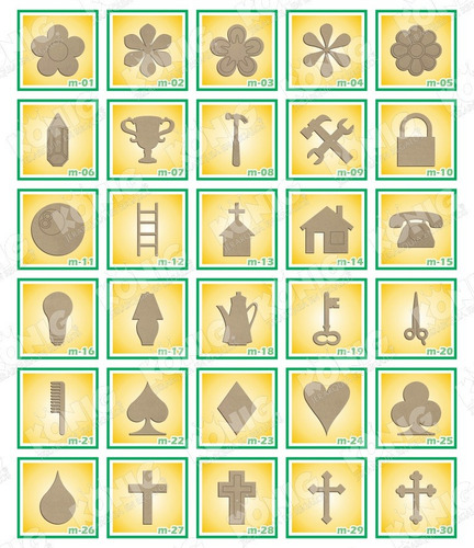 Imagen 6 de 8 de Kit 25 Figuras Madera Country 15cm Economicas Para Artesania