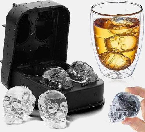 Pack X3 Molde De Silicona De Calavera Para Hielo 