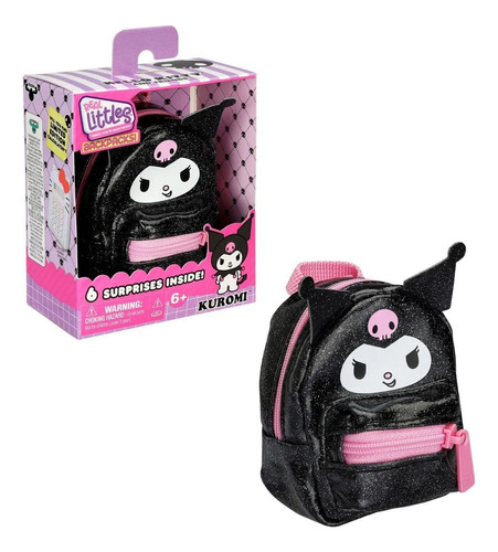 Mini Mochilas Real Littles Backpack Hello Kitty 6 Surpresas Cor Preta