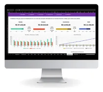Comprar Software de escritório Planilha Controle Financeiro 2024 Excel Planilha Excel Gastos e Receitas Mensais em formato digital