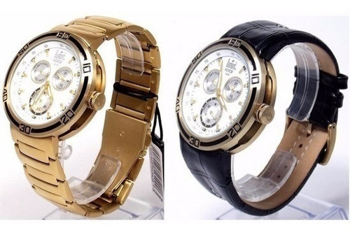 Relogio Masculino Dumont Rotor 2 Pulseiras Sk80005b Novo