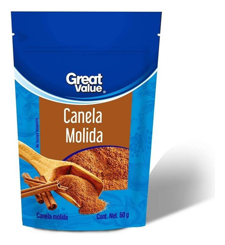 3 Pza Canela Great Value Molida 60 G