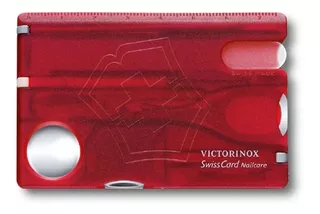 Tarjeta Victorinox Swisscard Nailcare 13 Funciones Color Rojo