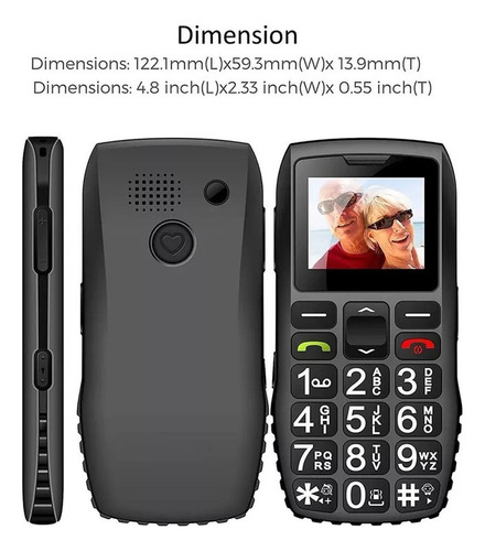 ~ Teléfono Celular Simple Para Personas Mayores Desbloqueado