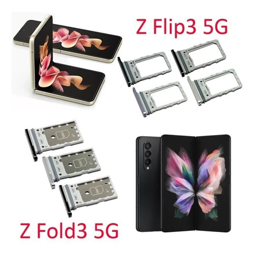 Bandeja Sim Samsung Z Flip 3 Y Z Fold 3  Repuesto Heredia