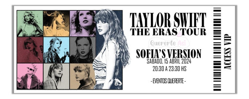 Kit Imprimible Personalizado - Taylor Swift - Eras Tour