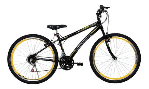 Bicicleta Aro 26 Jet Rebaixada Athor Com Marcha 18v Cor Amarelo