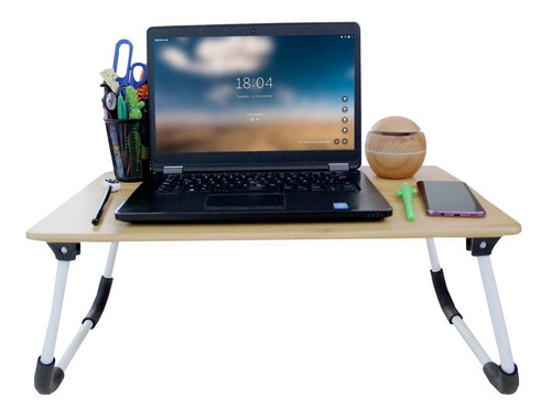 Mesa Soporte Para Laptop De Bambú, Resistente Mesa Cama 