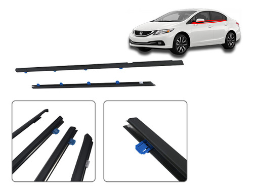 Cañuelas Delantera Y Trasera Izquierda Civic Sedan 2012-2015