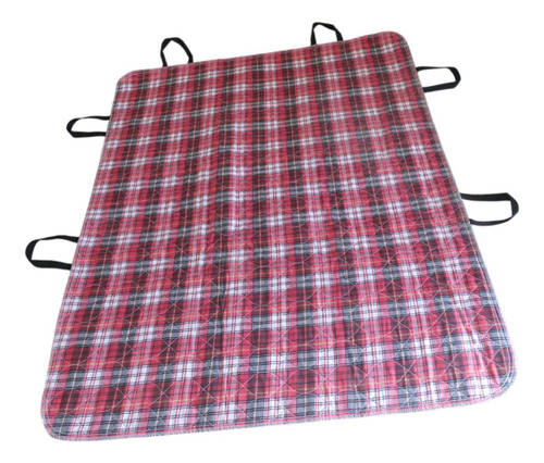 Colchoneta De Posicionamiento Con Asas Plaid Rojo 80x90cm