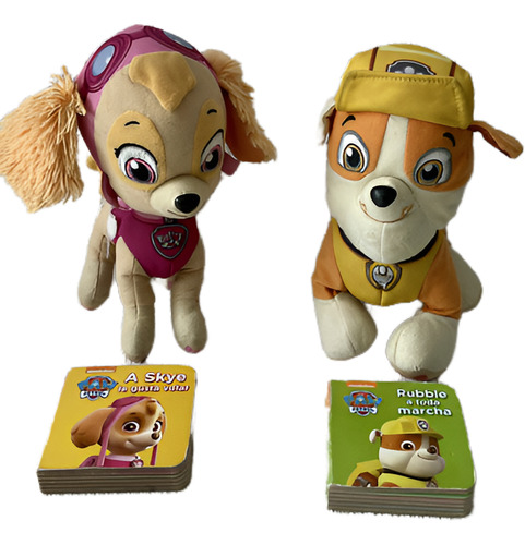 Paw Patrol Perritos De Peluche. C/librito 20cm (Usado)