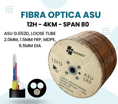 comprar Carrete De Fibra Optica Asu 12 Hilos 4km