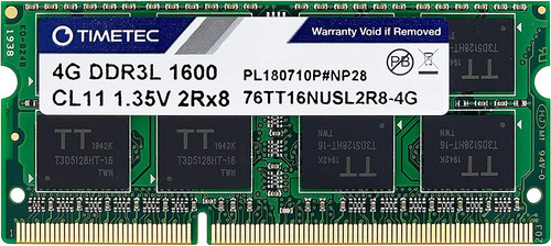 Timetec 4gb Ddr3l / Ddr3 1600mhz Pc3l-12800 / Pc3-12800 N...