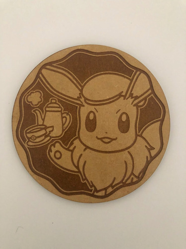 Posavaso Mdf 3mm Pokemon Café