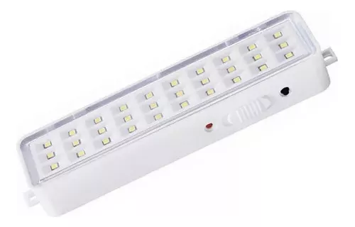 Luz Emergencia Led Recargable 30 Leds Con Adaptador A 220v