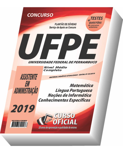 Apostila Ufpe 2019 - Assistente Em Administração