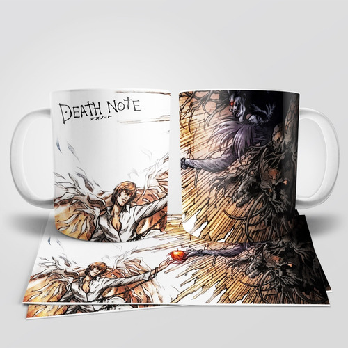 Death Note Light Yagami Ryuk Taza Tu Propio Estilo Blanco