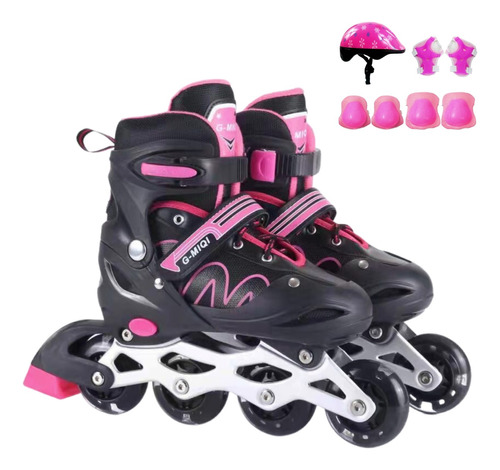 Patins Infantil Masculino E Feminino Com Kit Proteção B12