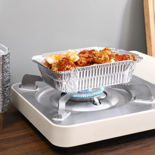 Bandeja Rectangular De Papel De Aluminio, Caja De Papel De A