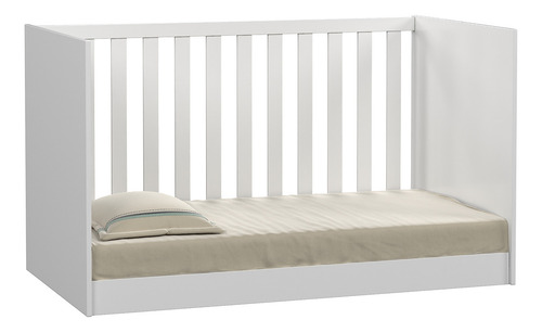 Conjunto Para Quarto Bebê Doce Sonho Guarda Roupa E Berço Com Colchão Cor Branco