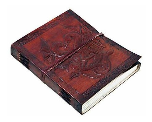 Libreta De Cuero En Blanco Para Personalizar De Doble Dragon