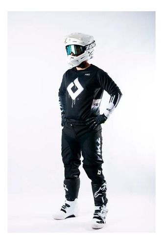 Imagen 3 de 8 de Equipo Conjunto Cross Fire Graffiti Mx Negro Enduro